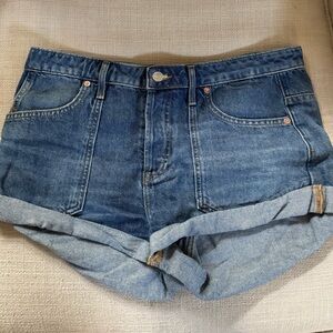 We The Free Blue Jean Shorts